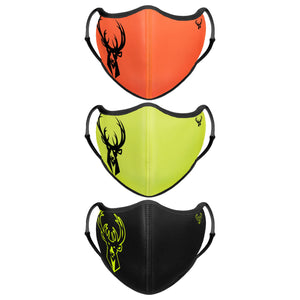 Milwaukee Bucks NBA Highlights Sport 3 Pack Face Cover