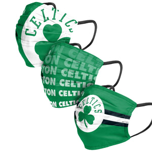 Boston Celtics NBA Mens Matchday 3 Pack Face Cover