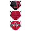 Houston Rockets NBA Mens Matchday 3 Pack Face Cover