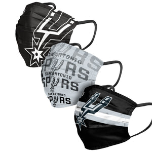 San Antonio Spurs NBA Mens Matchday 3 Pack Face Cover