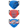Oklahoma City Thunder NBA Mens Matchday 3 Pack Face Cover