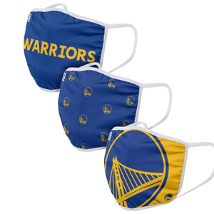 Golden State Warriors NBA 3 Pack Face Cover