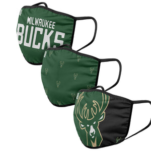 Milwaukee Bucks NBA 3 Pack Face Cover