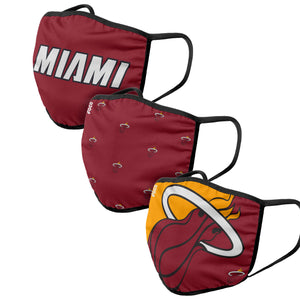 Miami Heat NBA 3 Pack Face Cover