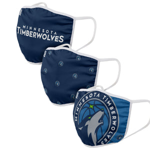 Minnesota Timberwolves NBA 3 Pack Face Cover