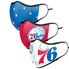 Philadelphia 76ers NBA Thematic Sport 3 Pack Face Cover