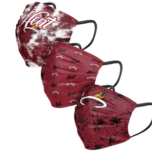 Miami Heat NBA Womens Matchday 3 Pack Face Cover