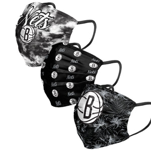 Brooklyn Nets NBA Womens Matchday 3 Pack Face Cover
