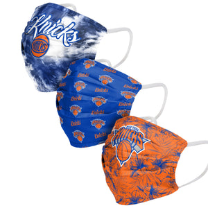 New York Knicks NBA Womens Matchday 3 Pack Face Cover