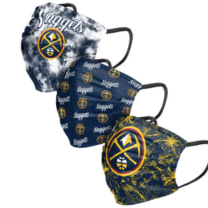 Denver Nuggets NBA Womens Matchday 3 Pack Face Cover