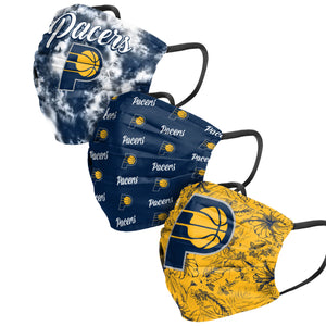 Indiana Pacers NBA Womens Matchday 3 Pack Face Cover