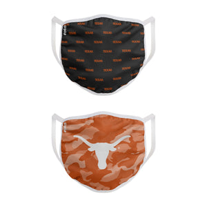 Texas Longhorns NCAA Clutch 2 Pack Face Cover