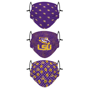 LSU Tigers NCAA Gameday Gardener 3 Pack Face Cover