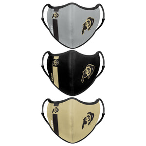 Colorado Buffaloes NCAA Sport 3 Pack Face Cover