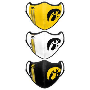 Iowa Hawkeyes NCAA Sport 3 Pack Face Cover