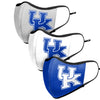 Kentucky Wildcats NCAA Sport 3 Pack Face Cover