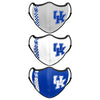 Kentucky Wildcats NCAA Sport 3 Pack Face Cover