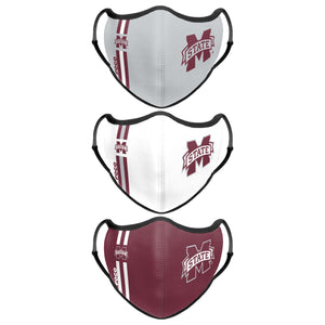 Mississippi State Bulldogs NCAA Sport 3 Pack Face Cover