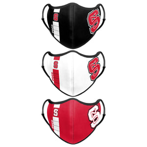 North Carolina State Wolfpack NCAA Sport 3 Pack Face Cover