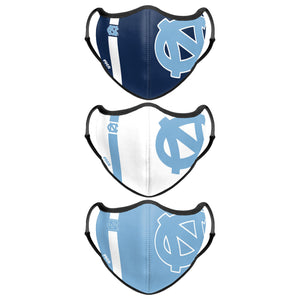 North Carolina Tar Heels NCAA Sport 3 Pack Face Cover