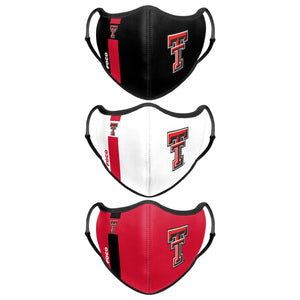 Texas Tech Red Raiders NCAA Sport 3 Pack Face Cover
