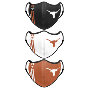 Texas Longhorns NCAA Sport 3 Pack Face Cover