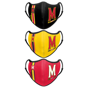 Maryland Terrapins NCAA Sport 3 Pack Face Cover