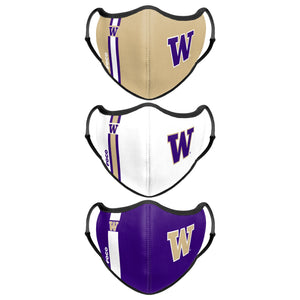 Washington Huskies NCAA Sport 3 Pack Face Cover