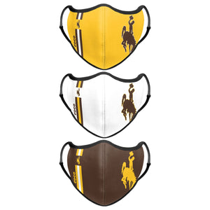 Wyoming Cowboys NCAA Sport 3 Pack Face Cover