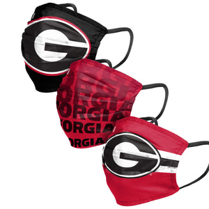 Georgia Bulldogs NCAA Mens Matchday 3 Pack Face Cover