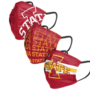 Iowa State Cyclones NCAA Mens Matchday 3 Pack Face Cover