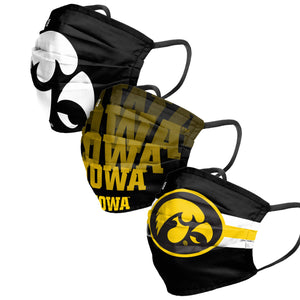 Iowa Hawkeyes NCAA Mens Matchday 3 Pack Face Cover