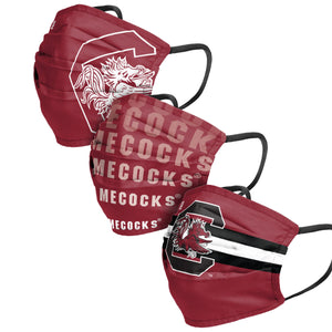 South Carolina Gamecocks NCAA Mens Matchday 3 Pack Face Cover