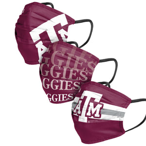 Texas A&M Aggies NCAA Mens Matchday 3 Pack Face Cover