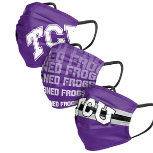 TCU Horned Frogs NCAA Mens Matchday 3 Pack Face Cover