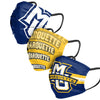 Marquette Golden Eagles NCAA Mens Matchday 3 Pack Face Cover