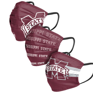 Mississippi State Bulldogs NCAA Mens Matchday 3 Pack Face Cover
