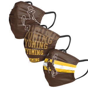 Wyoming Cowboys NCAA Mens Matchday 3 Pack Face Cover