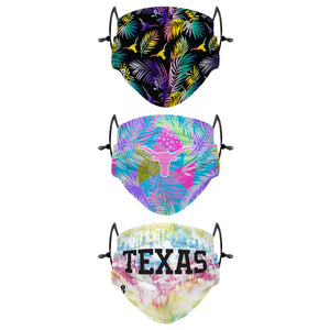 Texas Longhorns NCAA Neon Floral 3 Pack Face Cover