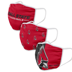 Ball State Cardinals NCAA 3 Pack Face Cover