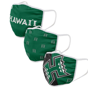 Hawaii Rainbow Warriors NCAA 3 Pack Face Cover