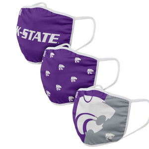 Kansas State Wildcats NCAA 3 Pack Face Cover