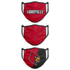 Louisville Cardinals NCAA 3 Pack Face Cover