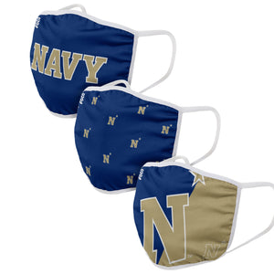 Navy Midshipmen NCAA 3 Pack Face Cover