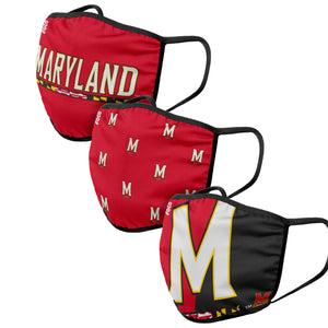 Maryland Terrapins NCAA 3 Pack Face Cover