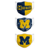 Michigan Wolverines NCAA 3 Pack Face Cover