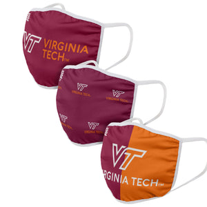 Virginia Tech Hokies NCAA 3 Pack Face Cover