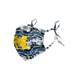 Michigan Wolverines NCAA Tie-Dye Beaded Tie-Back Face Cover