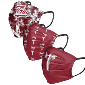 Troy Trojans NCAA Womens Matchday 3 Pack Face Cover