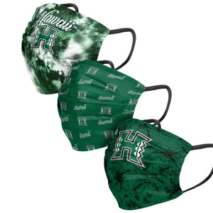 Hawaii Rainbow Warriors NCAA Womens Matchday 3 Pack Face Cover